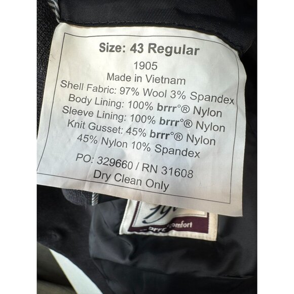 JoS A. Bank Mens 1905 Wool Tailored Fit Blazer Jacket 43R Gray - Picture 5 of 13